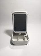 White Jewelry Box with LED Mirror